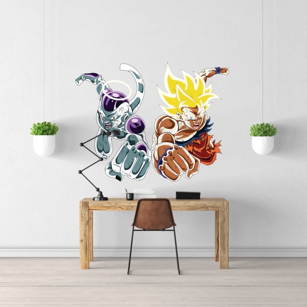 Sticker Sangoku Saiyan Mural Stickers Manga Stickerdeco Fr