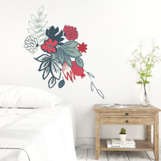 Sticker Fleurs Romantiques