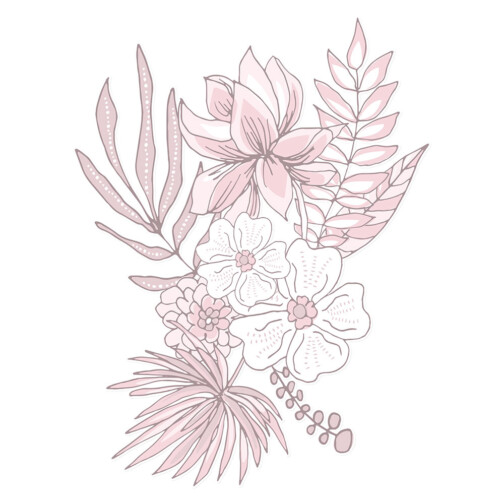 Sticker Fleurs Blanches