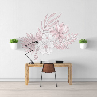 Sticker Fleurs Blanches