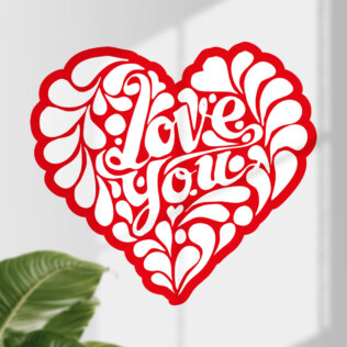 Sticker Love You Heart