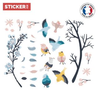 Sticker Mural Oiseaux Nature