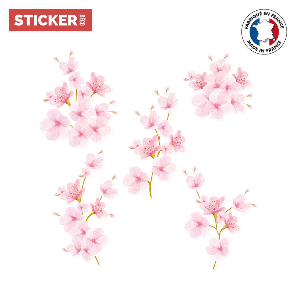 Stickers muraux fleurs 43x43cm FLEURS