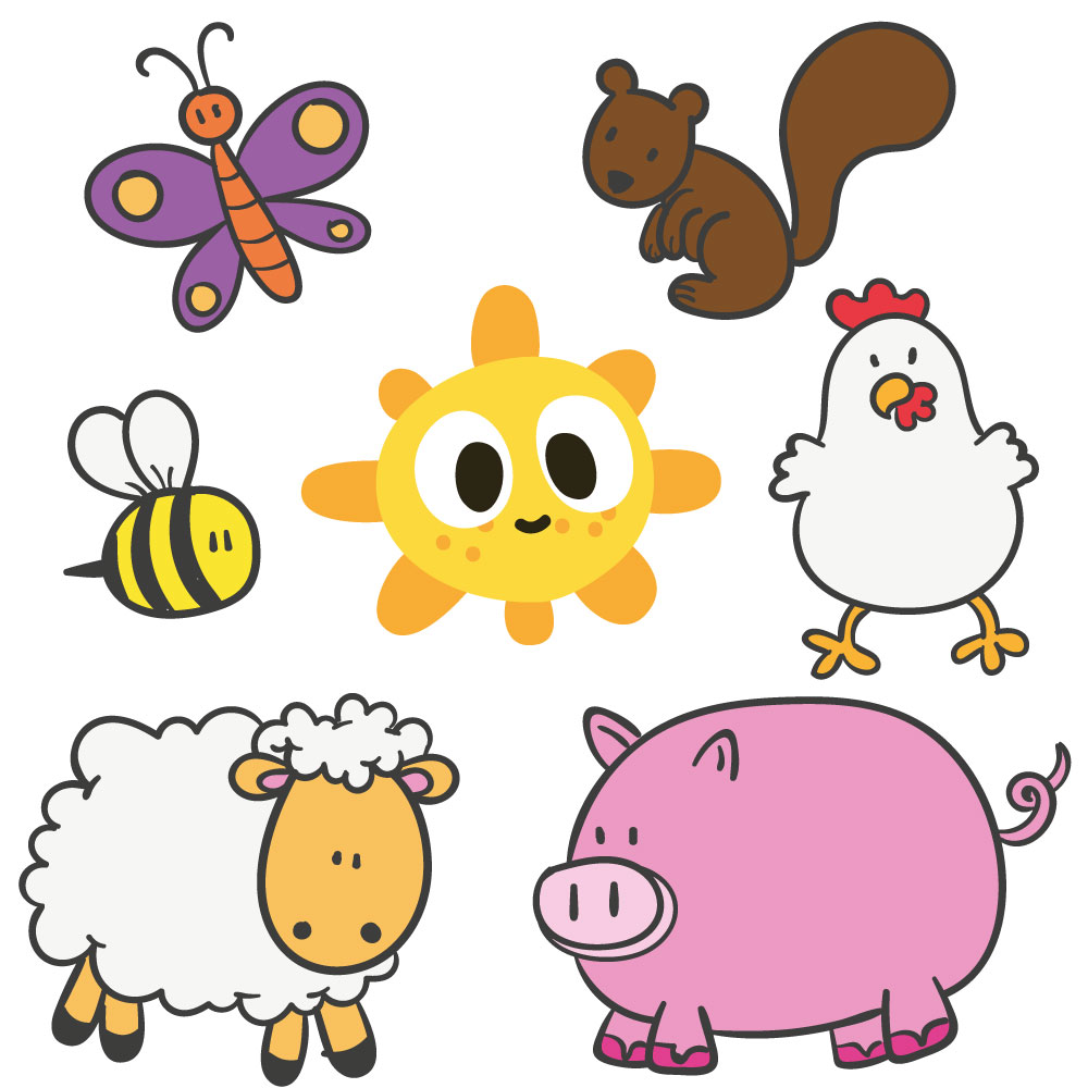 Sticker enfant, stickers animaux - Art Déco Stickers