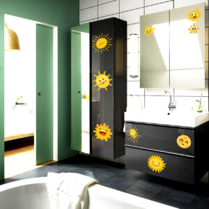 Sticker Deco Sun Smile Salle de Bain