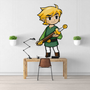 Sticker Mural Zelda Wind Waker Link