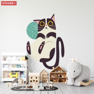 1 Pc, Autocollants Chat 3D, Stickers Muraux Chat, Ajoutez Du Plaisir Félin  À Votre Maison, Stickers