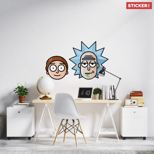 Sticker Mural Rick and Morty Icones