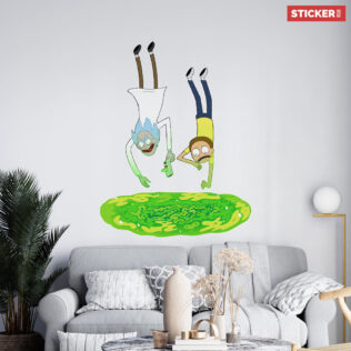Sticker Mural Rick and Morty Portail 02