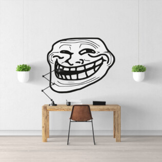 Sticker Mural Troll Face