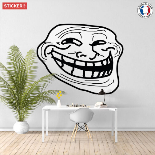 Sticker Mural Troll Face