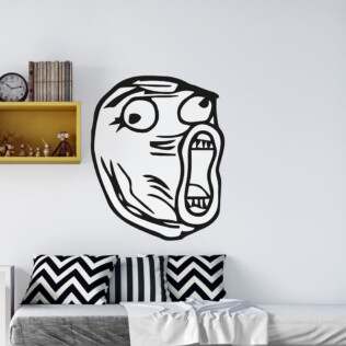 Sticker Mural Troll Face 02