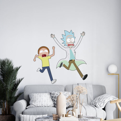 Sticker Mural Rick and Morty Run
