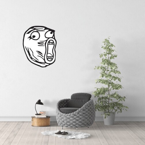 Sticker Mural Troll Face 02