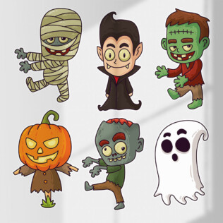 Stickers Zombie Halloween