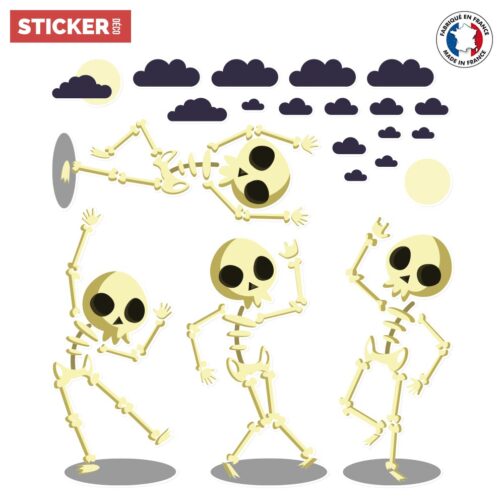 Stickers Squelette Danse Halloween