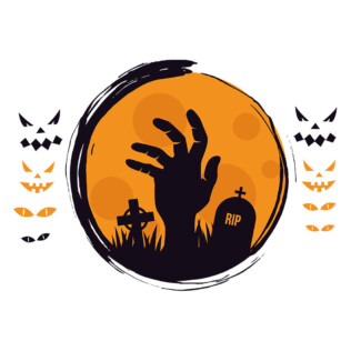 Sticker Mort Vivant Halloween