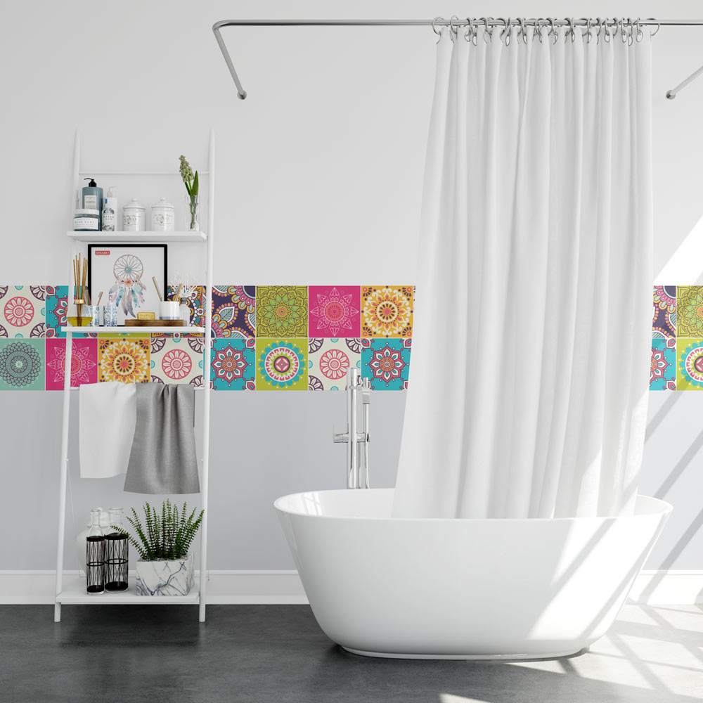 Sticker mural LHCER, motif de douche de bébé amovible autocollant mural  étanche Art pour salle de bain carreaux de mur décor, carreaux de  décoration murale 