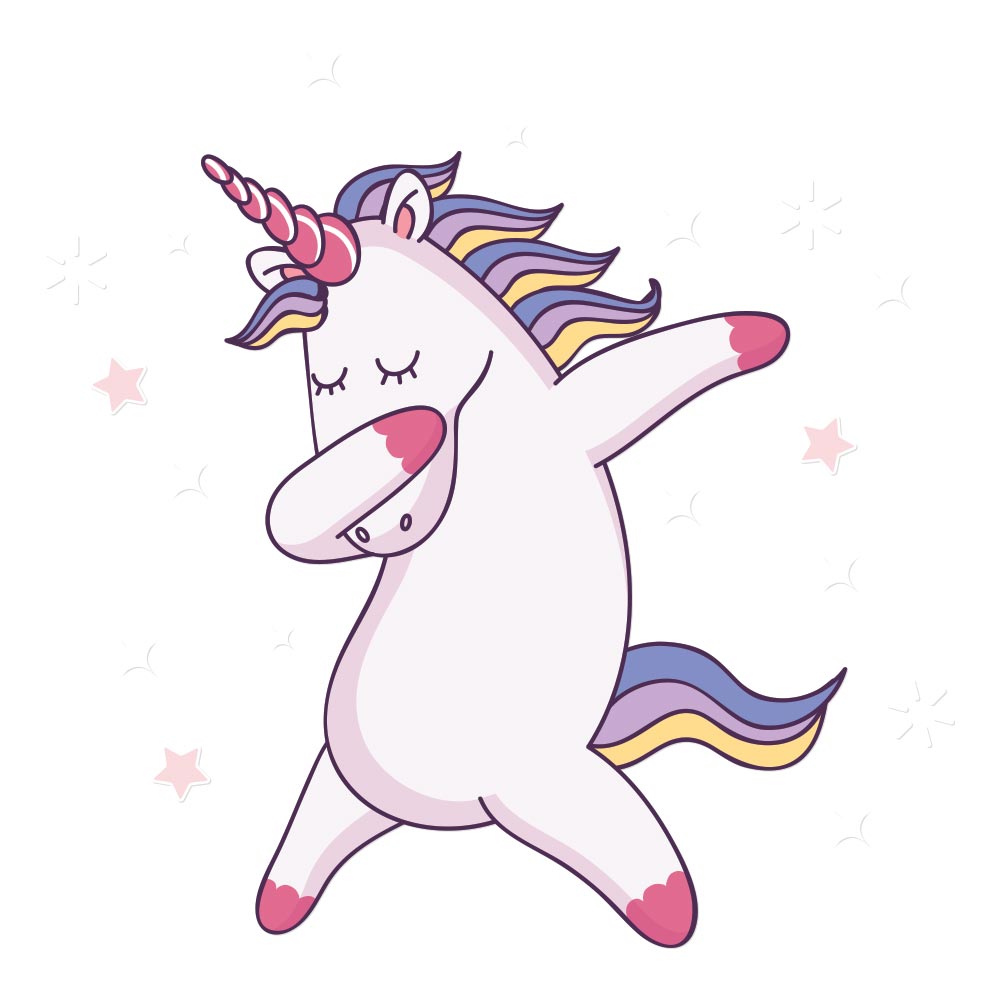 Sticker Licorne Dab Stickers Chambre Enfant Stickerdecofr