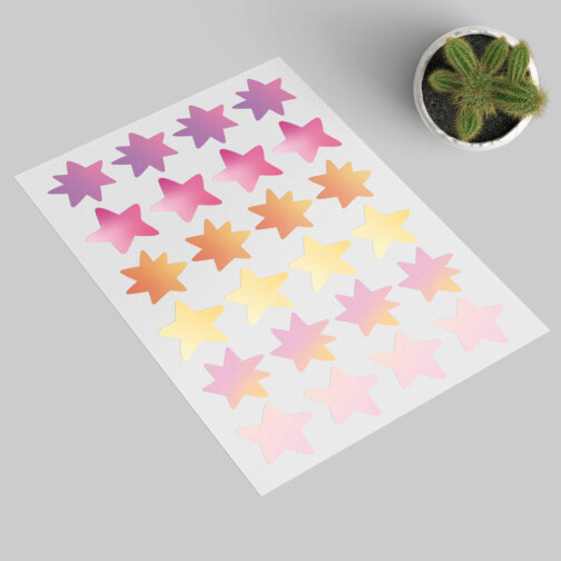 Stickers Étoiles Aquarelles