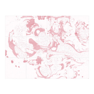 Stickers Carrelage Marbre Encre Rose