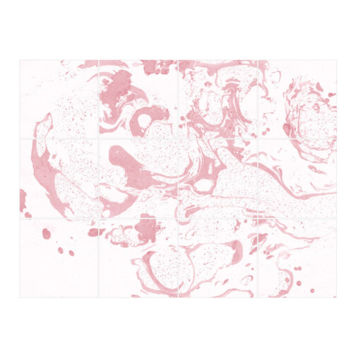 Stickers Carrelage Marbre Encre Rose