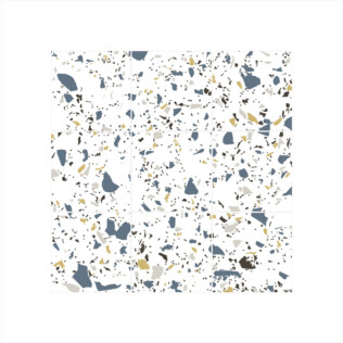Stickers Carrelage Terrazzo Bleu