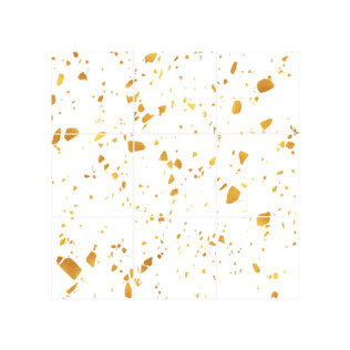 Stickers Carrelage Terrazzo Or