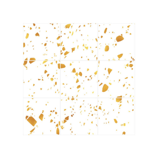 Stickers Carrelage Terrazzo Or
