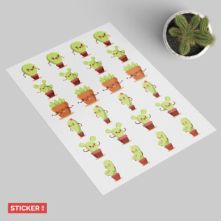 Stickers Cactus Kawaii