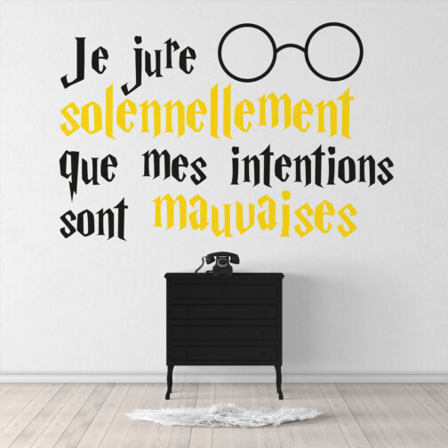 Sticker Harry Potter Intentions Mauvaises