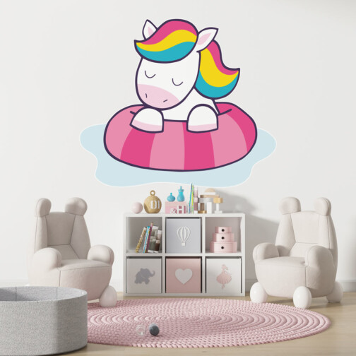 Sticker Licorne Plage