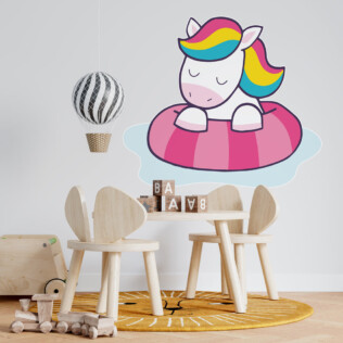 Sticker Licorne Plage