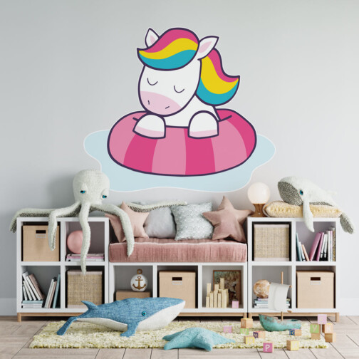 Sticker Licorne Plage