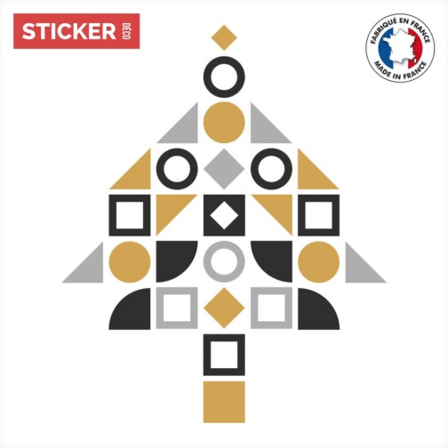 Sticker Arbre de Noël Moderne