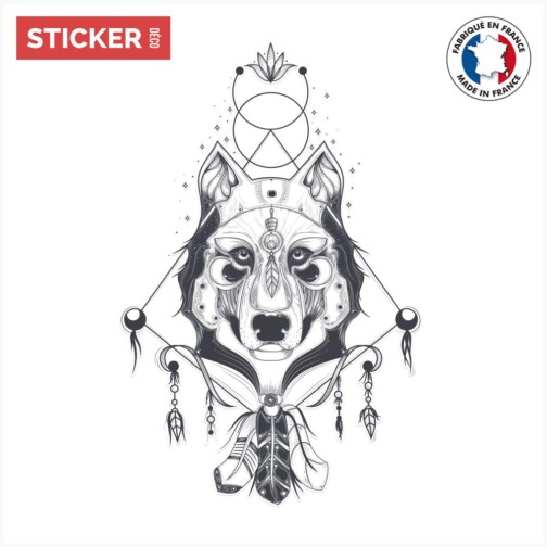 Le Sticker Loup Indigène