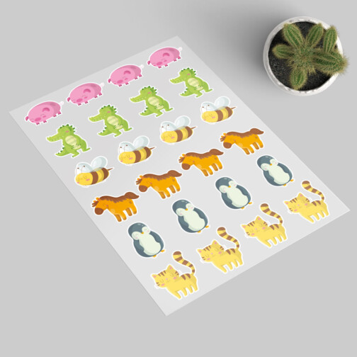 Sticker Animaux Heureux