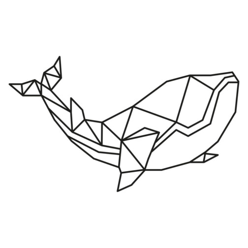 Sticker Baleine Origami