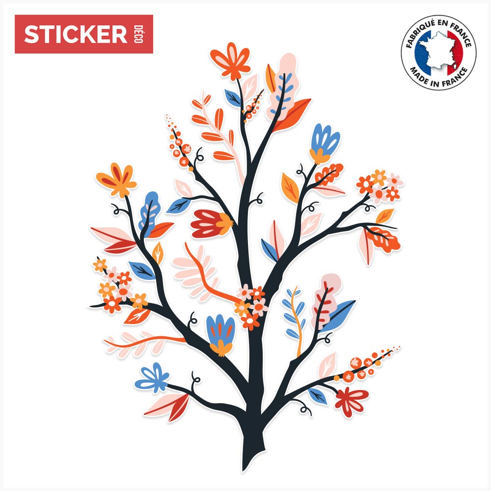 Sticker Branche Fleurie - Décoration nature sur le thème des