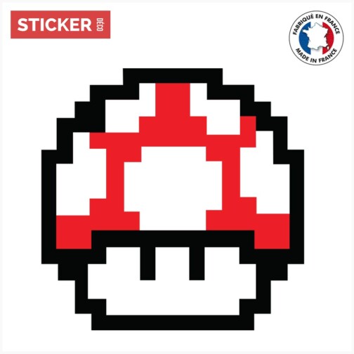 Sticker-Champignon-Rouge-Mario