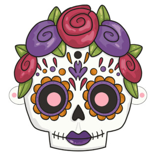 Sticker Crâne Mexicain