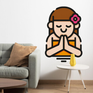 Sticker Femme Zen