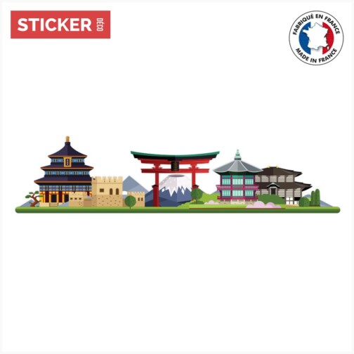 Sticker Monuments Asiatique