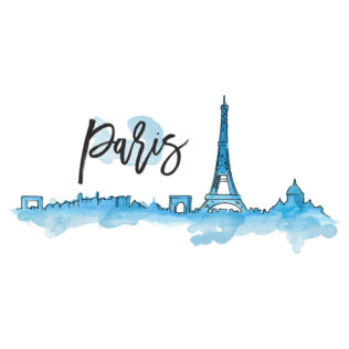 Sticker Paris Aquarelle