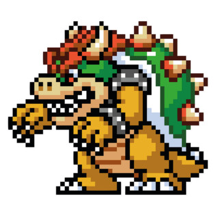 Sticker Pixel Art Bowser