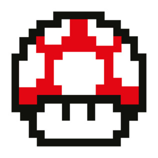 Sticker Pixel Art Champignon Rouge