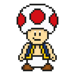 Sticker Pixel Art Toad