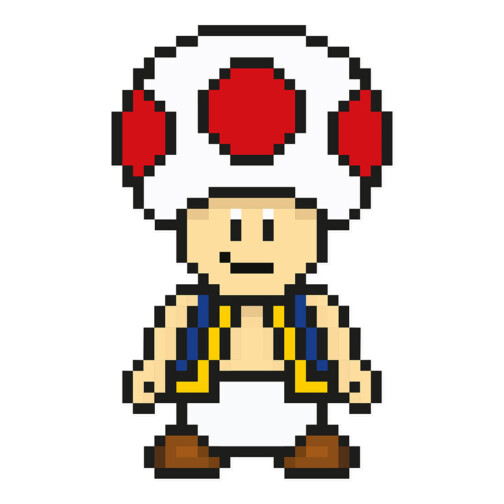 Sticker Pixel Art Toad