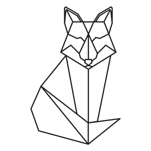 Sticker Renard Origami