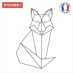 Sticker Renard Origami